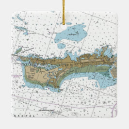 Marathon Florida Seekarte Vaca Schlüssel Keramikornament