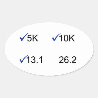 Marathon Goals Ovaler Aufkleber