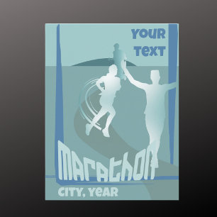 Marathon-Lauf-Grüße Andenken Postkarte