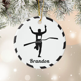 Marathon-Läufer Cross-Country-Laufname Keramik Ornament
