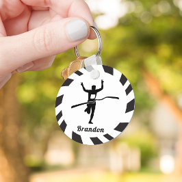 Marathon-Läufer Cross-Country-Laufname Schlüsselanhänger