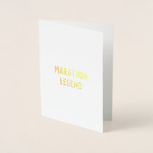 Marathon Legend félicitations bonne carte de chanc