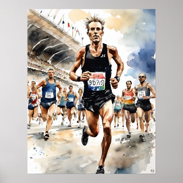 Marathon Man Art Print Poster (Vorne)