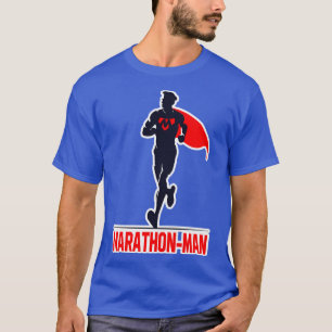 Marathon-Mann läuft Super-Helden Joggen T-Shirt