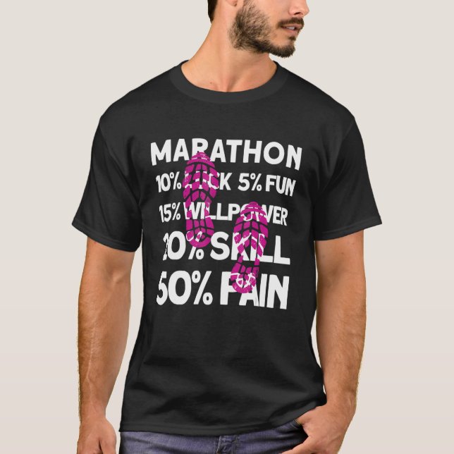 Marathon-Rennstrecke T-Shirt (Vorderseite)