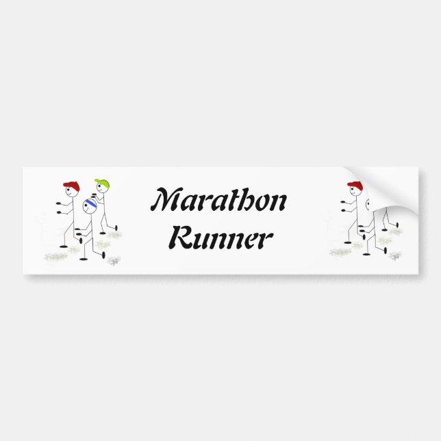 Marathon Runner Autoaufkleber (Vorne)