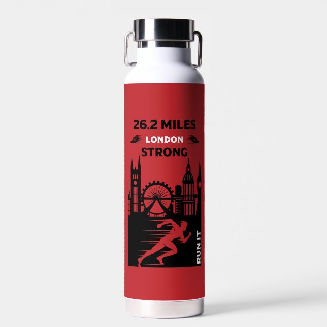 Marathon Runner London 26,2 Trinkflasche (Vorne)