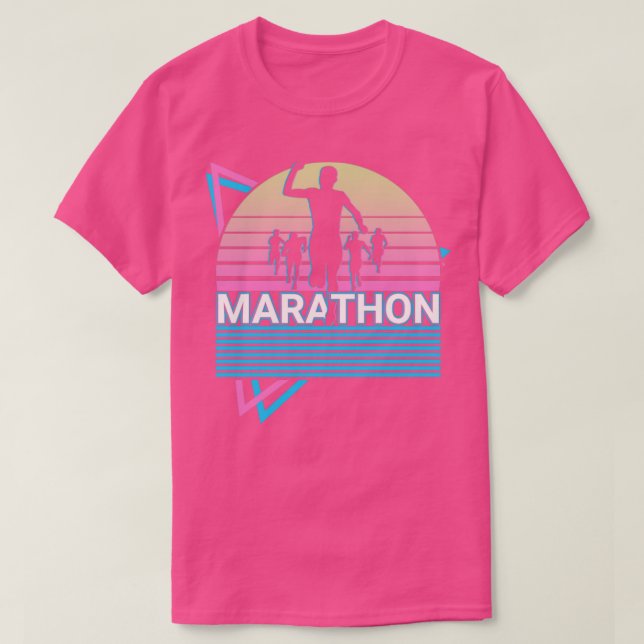 Marathon Runner Marathoner Retro-Geschenk T-Shirt (Design vorne)