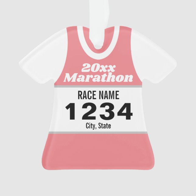 Marathon Runner Shirt Ornament (Vorderseite)