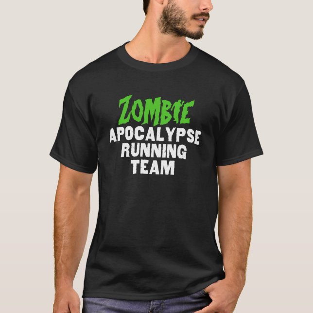 Marathon Runner Zombie Apokalypse Running Team T-Shirt (Vorderseite)