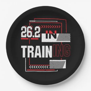 Marathon Running - 26.2 in Training Abstrakt Pappteller