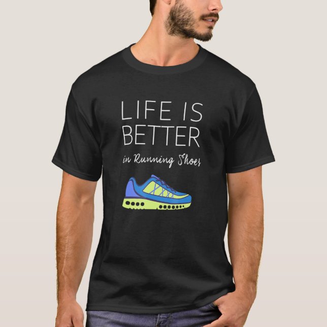 Marathon-Running-T-Shirt - Das Leben in der RU ist T-Shirt (Vorderseite)