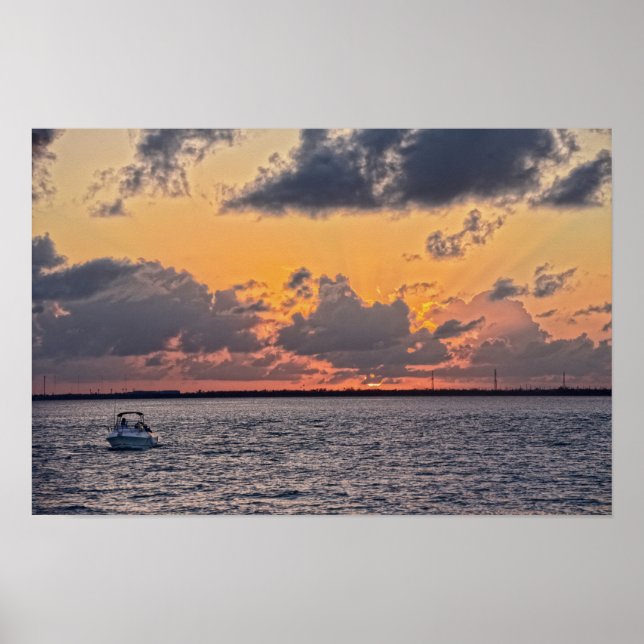 Marathon-Sonnenuntergang in den Florida Keys Poster (Vorne)