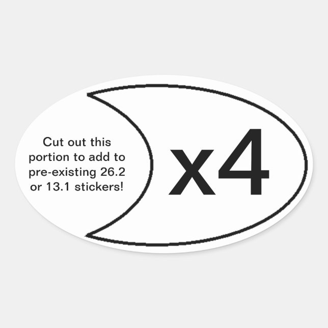 Marathon Sticker x4 (Vorderseite)