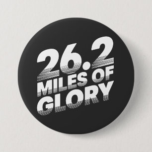 Marathon-Strecke 26,2 Meilen Button