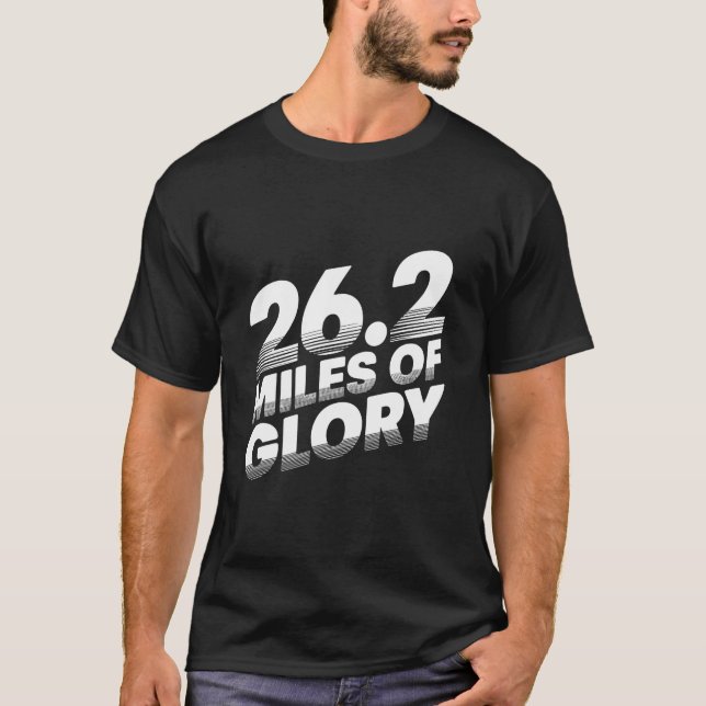 Marathon-Strecke 26,2 Meilen T-Shirt (Vorderseite)