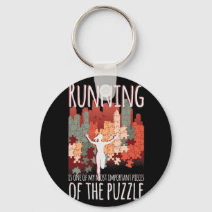 Marathon, Trail running, piece of puzzle Schlüsselanhänger
