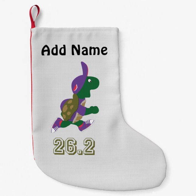 Marathon Turtle Runner in Lila Kleiner Weihnachtsstrumpf (Vorderseite)