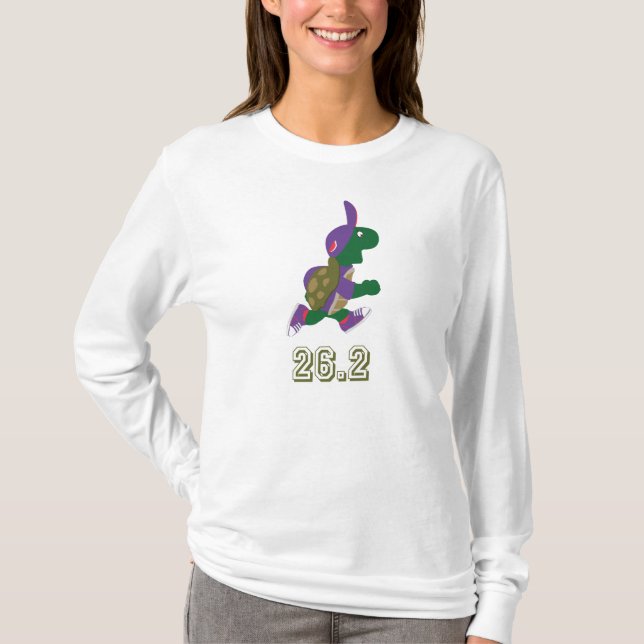 Marathon Turtle Runner in Lila T-Shirt (Vorderseite)