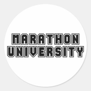 Marathon-Universität Runder Aufkleber