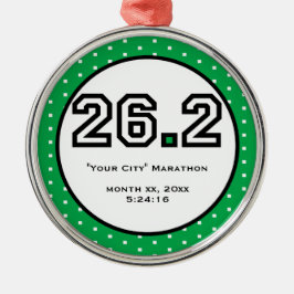 Marathon-Verzierung Silbernes Ornament