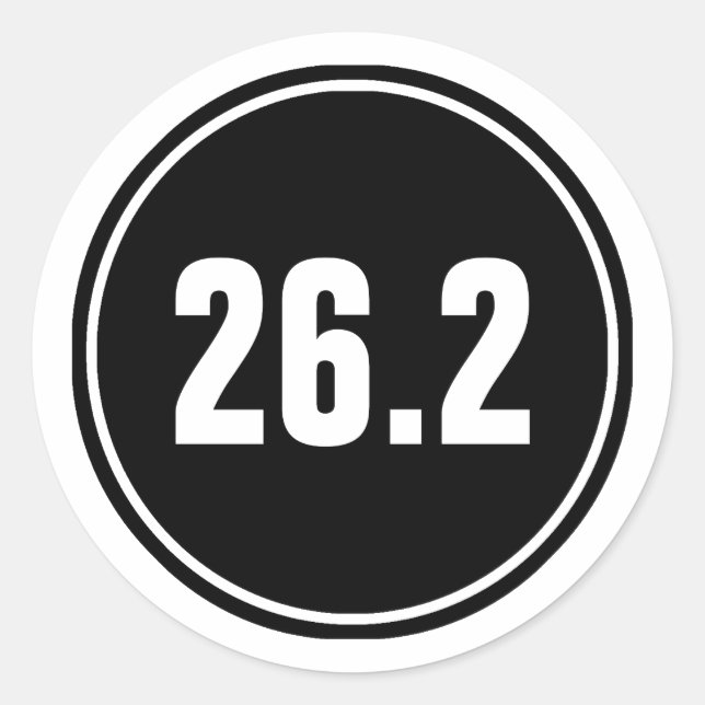 Marathonlauf 26,2 runder aufkleber (Vorderseite)