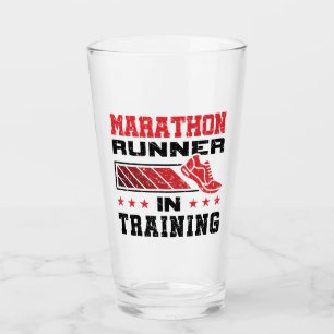 Marathonläufer im Training Glas