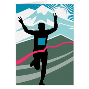 Marathonläufer-Silhouette laufendes triahlon