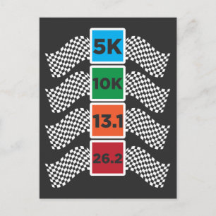Marathonläuferin Marathon Erfolge Zweitplatzierter Postkarte