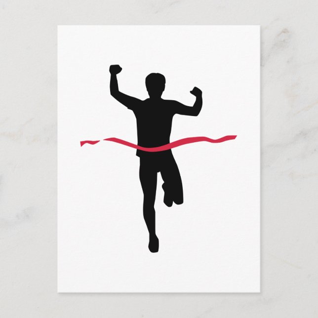 Marathonsieger Postkarte (Vorderseite)