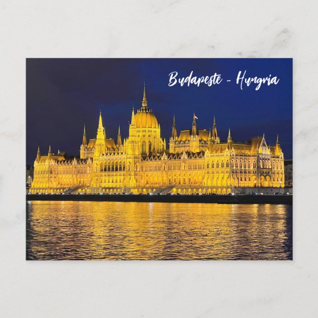 Maravilhosa Budapeste durante a noite Postkarte (Vorderseite)