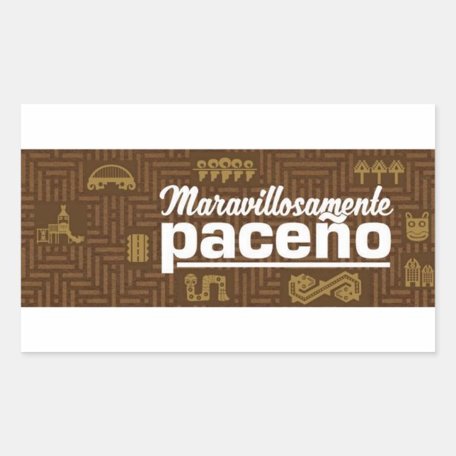 Maravillosamente paceño rechteckiger aufkleber (Vorderseite)