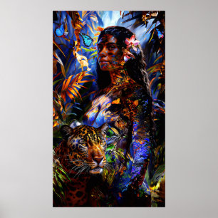 "Marayuna" - Waldpalette - Frauen in Amazonien Poster