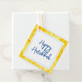 Marbelized Paint Art HAPPY HANUKKAH Holiday Geschenkanhänger
