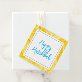 Marbelized Paint Art Holiday Happy Hanukkah Geschenkanhänger