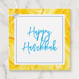 Marbelized Paint Art Holiday Happy Hanukkah Geschenkanhänger