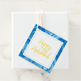 Marbelized Paint Swirl Kunst-Urlaub Happy Hanukkah Geschenkanhänger