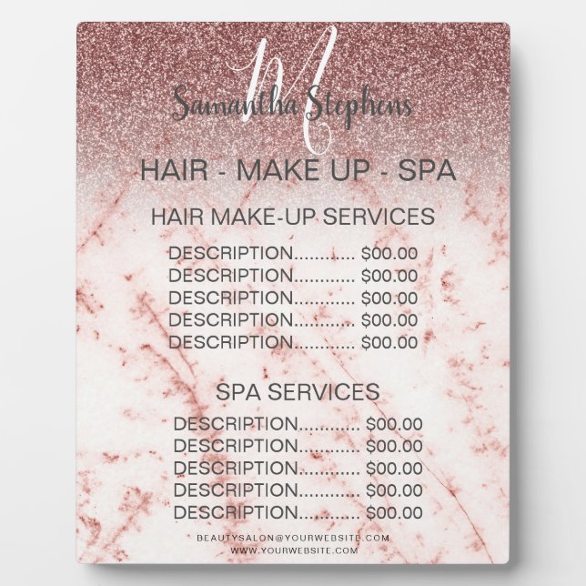 Marbella Dark Pink Glitzer Haare WELLNESS-CENTER S Fotoplatte (Vorderseite)