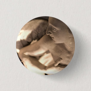 Marbella Engel Skulptur Kunst Button