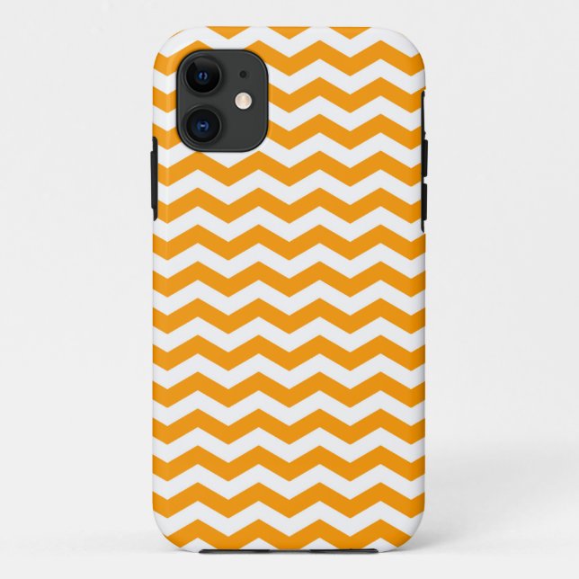 Marbella Orange Wave Zickzack Case-Mate iPhone Hülle (Rückseite)