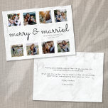 Marbella Script Foto Merry & Verheiratet Feiertagskarte<br><div class="desc">Senden Sie Liebe an Familie und Freunde mit dieser Foto-Urlaubskarte.</div>