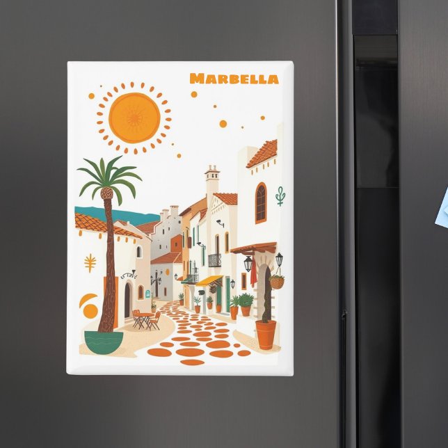 Marbella Spagan Urlaub Mittelmeer Souvenir Magnet (Von Creator hochgeladen)
