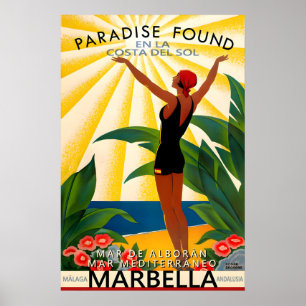 Marbella Spanien Costa Del Sol Mittelmeer Strand Poster
