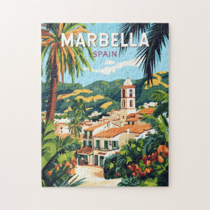 Marbella Spanien Illustration Reisen Vintag