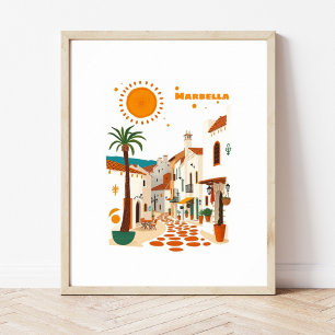 Marbella spanien urlaub mittelmeer  poster