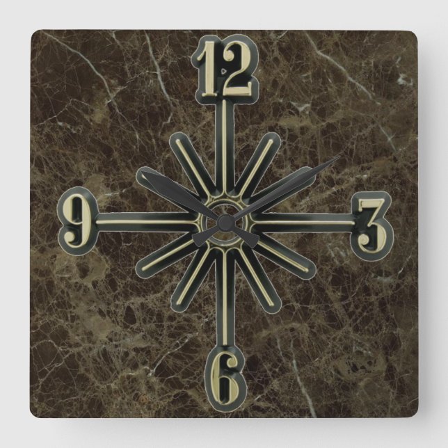 Marbella Tile Sunburst Dial Wall Uhr (Vorderseite)