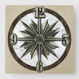 Marbella Tile Sunburst Dial Wall Uhr