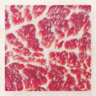 Marbellbeef Steak Texture Closeup Glasuntersetzer