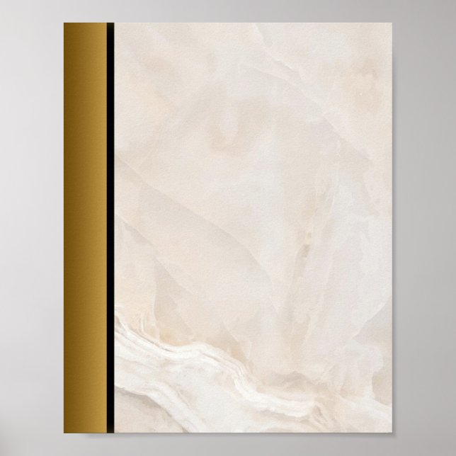 Marbellstein aus weißem Tan / Schwarzes Gold an de Poster (Vorne)