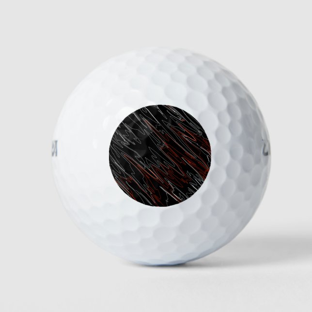 Marbile Black Red Golfball (Vorderseite)